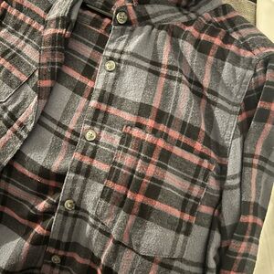 Wallflower Black and Red Casual Button Down Shirt with Plaid Design
